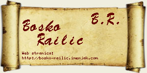 Boško Railić vizit kartica